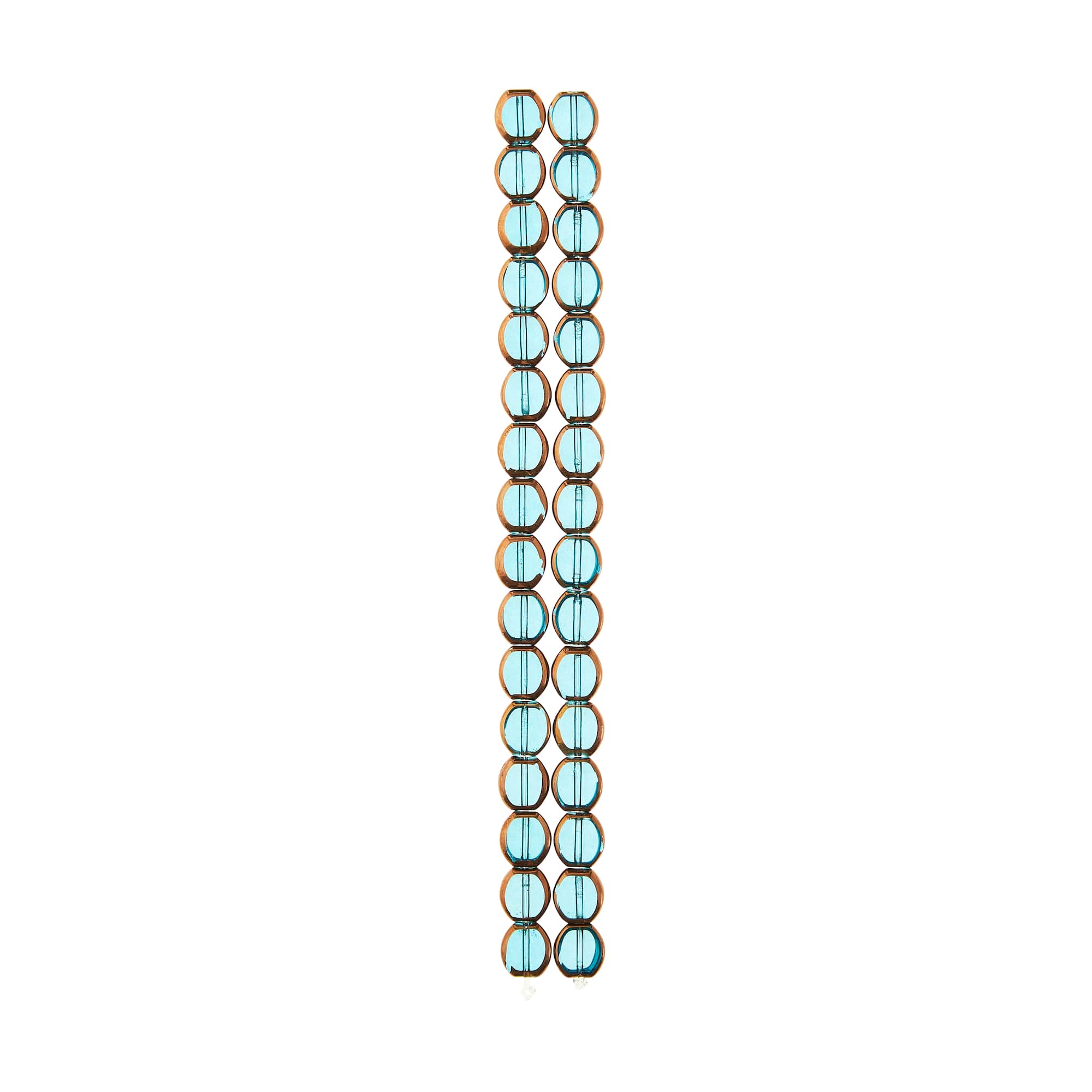 12 Pack: Aqua Table Cut Glass Beads, 10mm by Bead Landing™